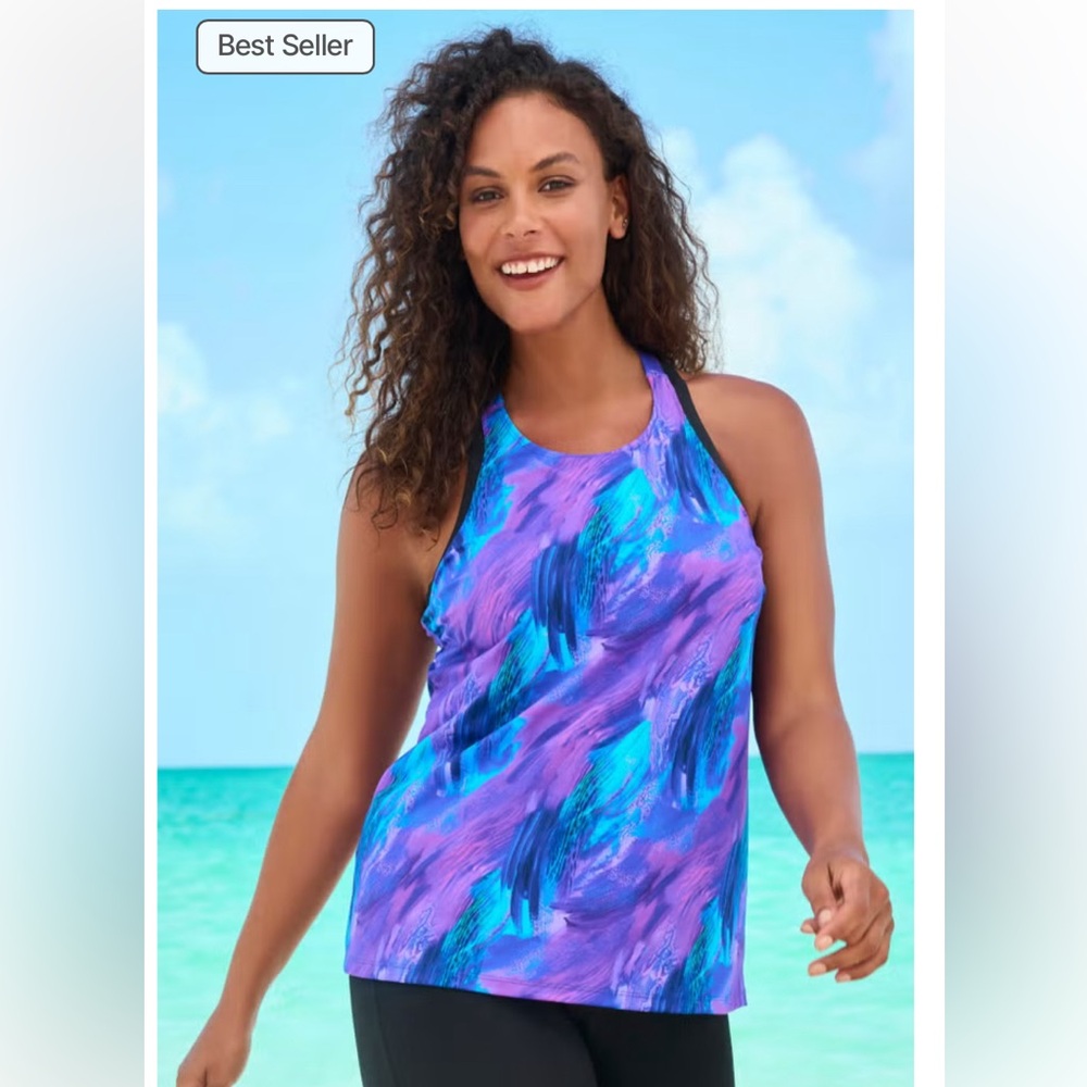 Swimsuits For All Longer Length Tankini Top